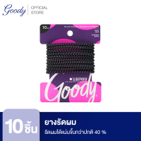 Goody ยางรัดผม Womens Slide Proof 4MM Black Elastics10 ชิ้น