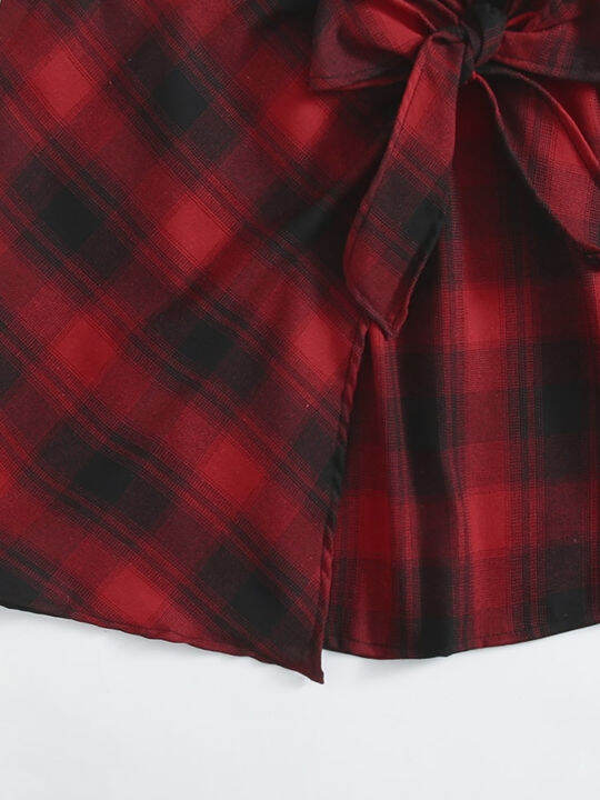 Black plaid skirt clearance 6xl