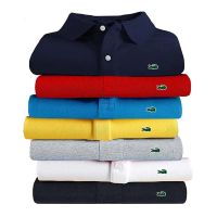 【CC】▫  MenS Embroidered Cotton Lapel Short Sleeved T-Shirt High-End Business Lapel S-6xl Top The