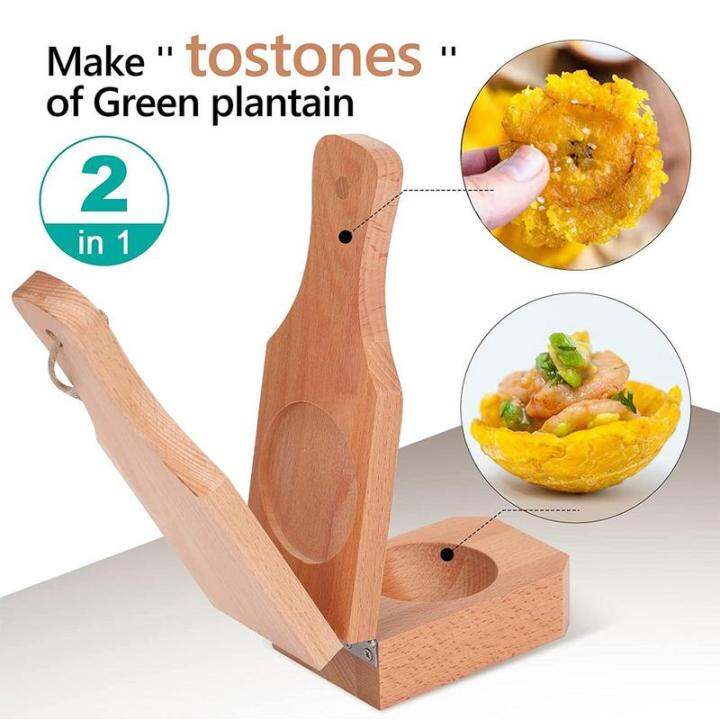 Wooden Tostonea Plantain Pess – Exta Lage 15" X 4" Heavy