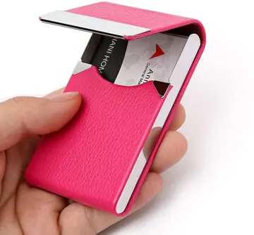 New,suitable Business Card Holder Case - Pu Leather Business Card Case Name Card  Holder Slim Metal