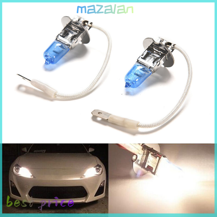 mazalan-2x-ไฟหน้ารถฮาโลเจน-led-100w-h3สีขาวสุดๆไฟตัดหมอก12v