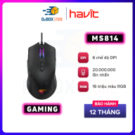 Chuột Máy Tính Có Dây Gaming HAVIT MS814, 16 Triệu Màu RGB, 6 Chế Độ DPI thumbnail