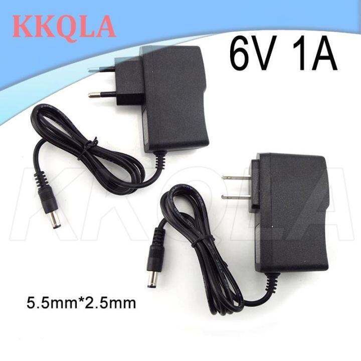 qkkqla-ac-dc-100v-240v-6v-1a-power-supply-adapter-charger-converter-transformer-cctv-camera-led-strip-lamp-5-5mm-2-5mm-us-eu-plug-e1