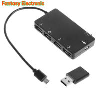 FE 4พอร์ต Micro USB OTG Hub อะแดปเตอร์ชาร์จไฟ,สำหรับ Windows แท็บเล็ต Android สมาร์ทโฟน,PC