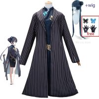 Game Blue Archive Cosplay Kisaki Outerwear Qipao Windbreaker Gloves Wig Headwear Suit Full Set Halloween Carnival Costume