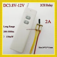 Long Range Mini RC Remote Switch4V 4.5V 5V 6V 7.4V 9V 12V Micro Wireless Switch NO NC COM Normally Close Open Button Remote RXTX