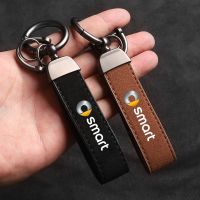 ♀ Car Keychain Suede Keychain Sport Car Key Ring Custom Gift With Logo For smart fortwo forfour 453 451 450 smart logo KeyChain