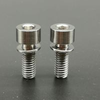 2ชิ้น/ล็อตไทเทเนียม Ti M6x20mm หัวเสียบสลักเกลียวกับเครื่องซักผ้าจักรยานดิสก์เบรกขายึดอแดปเตอร์จักรยานสกรูอุปกรณ์เสริมจักรยาน