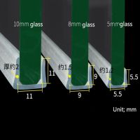 【LZ】 Fita de vedação de borracha transparente em u 2m para porta de banho isolamento acústico para 5/8/10/12mm janela de vidro