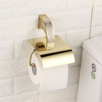 Czech Crystal Gold Chrome Bathroom Toilet Paper Holder Wall Mount Tissue Roll Hanger Copper Bathroom Accessories Kitchen Holder Toilet Roll Holders