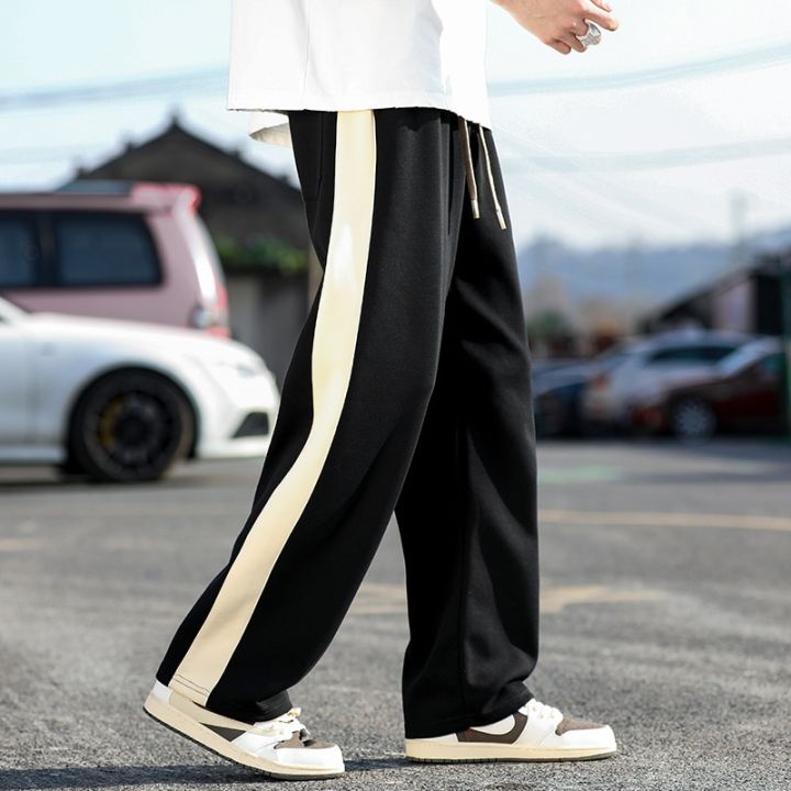 unvanku-กางเกงแฟชั่นลำลองผู้ชายสำหรับฤดูใบไม้ร่วง-กางเกงแฟชั่นแนวสตรีทสุดหล่อสำหรับใส่ออกกำลังกายกางเกงขายาวทรงทันสมัย