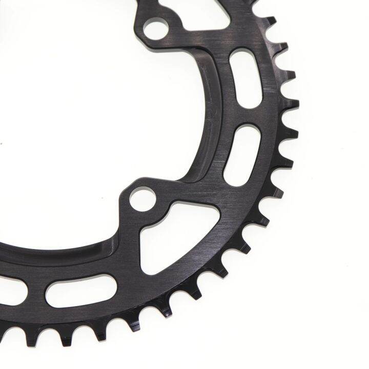 snail-ใบจานเดี่ยวจักรยาน-104bcd-ขนาด-40-42-44-46-ฟัน-mtb-mountain-bike-chainwheel-สีดำ