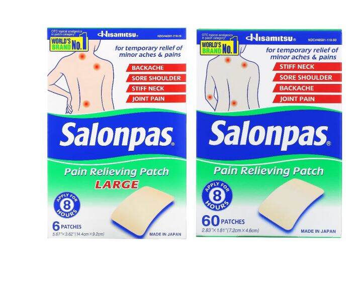 Salonpas Pain Relieving Patch, Large 6 Patches or 60 Patches Lazada PH