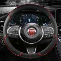 PU Leather Car Steering Wheel Cover 38cm 15" For Fiat Tipo Fullback Strada Toro Doblo Freemont Bravo Stilo Auto Accessories Steering Wheels Accessorie