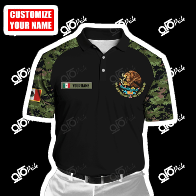 NEW Summer Style 2023 Mexico Coat Of Arms 3D Custom Nameed Polo Shirtsize：XS-6XLNew product high-quality