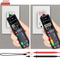 BSIDE ADMS1 Digital LCD Multimeter X1 3-Line Display Auto Voltage Tester Curved Screen Voltmeter with Analog Bar 8 LED Indicator Electrical Trade Tool