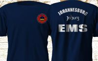 New Johannesburg South Africa Fire Department Ems Navy T Shirt Double Side Newest O-Neck Cotton MenS Comfortable Homme Shirt S-4XL-5XL-6XL