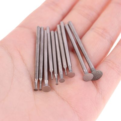 【CW】 10PCS Grinding Bit Accessory Ultra Thin T Shank Mounted Stone Carve Engrave Tools Set 2.35mm