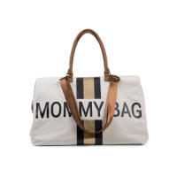 CHILDHOME กระเป๋าเปลี่ยนผ้าอ้อม Mommy Bag - Offwhite Stripes Black/Gold