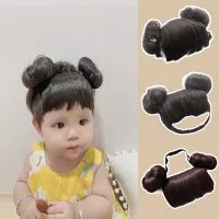 0-3 years old baby child hairband wig bangs bun head buckle COS hair accessories full moon photo styling hair extension