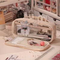 Creative Pencil Case for Girls Cute Kawaii Pencil Cases Storage Kids Pen Bag Large Big Stationery Box School Students Supplies