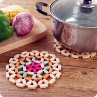 【CC】 1pc Desk Table Mats Round Placemat Insulation Coasters Hollow Pot Cup Accessories