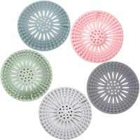 Round Silicone Drain Hair Catcher Kitchen Sink Strainer Bathroom Shower Bath Stopper Drain Cover Hair Trap Filter for Kitchen