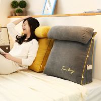 Triangle Reading Pillow Sofa Waist Cushion Embroidery Wedge Backrest Pillow Soft Back Rest Bed Cushion Wedge Pillow валик для сп