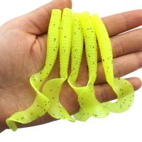 5 Pc Fishy Smell​ Silicone Worms Soft Lure 8.5cm 4.5g Long Tail Wobbler Fishing Shrimp Oil Rubber Artificial Bait for Bass TroutLures Baits