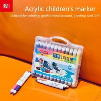 hot！【DT】 12-24 Colors Paint Markers Pens Set Children for Fabric Canvas Card Making Supplies