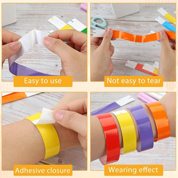 600-pcs-paper-wristbands-for-events-waterproof-neon-colored-wrist-bands-for-concert-amusement-parks-adhesive-arm-bands