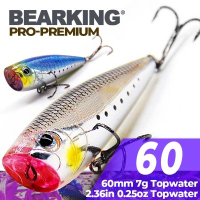 Hot model Bearking brand professional popper 6cm 7g Fishing Wobblers 1PC Fishing Lure Bait Swimbait Crankbait with 2xstrong Hook