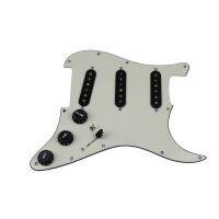 WK-Guitar Pickups Customized SSS Alnico 5 Pickup Loaded Pickguard Black Pickup Covers