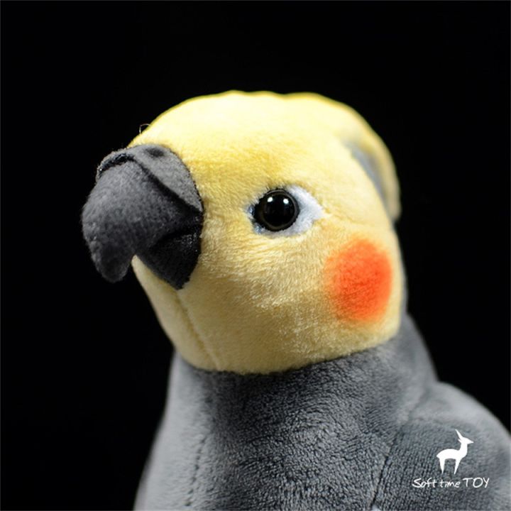 ตุ๊กตานกพลัสเช่บูกีชุดเครื่องมือ-cockatiel-parrot-นกของเล่นตุ๊กตาเหมือนจริงตุ๊กตาสัตว์จำลองของเล่น-kawai