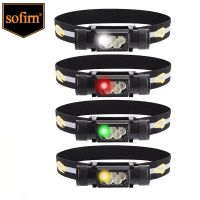 Sofirn H05B SST20 USB Rechargeable Headlamp Red Green Yellow Light 18650 Torch Capming Flashlight USB C Rechargeable Rechargeable  Flashlights