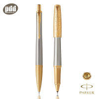 PARKER เซ็ต 2ด้าม ปากกาป๊ากเกอร์ เออร์เบิน พรีเมี่ยม ออรีเอท พาวเดอร์ จีที โรลเลอร์บอล + ลูกลื่น สีเงิน-ทอง – Set 2 Pcs. PARKER Urban Premium Aureate Powder Rollerball + Ballpoint Pen [ เครื่องเขียน pendeedee ]