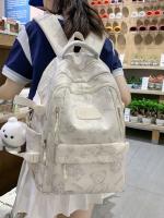 Uniqlo 2023 New schoolbag junior high school girls high level printing bear appearance college students 2023 New high-school pupil backpack backpack what