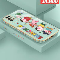 JIUMOO เคสสำหรับ TECNO POVA 2เคสลายดินสอสี Shin-Chan ใหม่กรอบสี่เหลี่ยมพื้นผิวเคสซิลิกาเจลกันกระแทกเคสมือถือรวมทุกอย่างฝาครอบป้องกันเลนส์กล้องถ่ายรูป