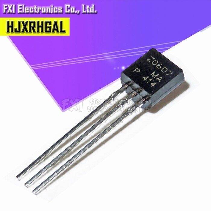 4pcs Z0607MA Z0607 Triacs 0,8A 600V Transistor To-92 Komponen Fan ...