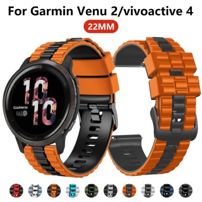 vfbgdhngh 22mm Correa Silicone Sport Strap For Garmin Venu 2 band for Venu Sq Vivoactive 4/Active Forerunner 955 965 Strap Watchbands