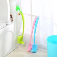 [COD] Double-sided thickened long handle to dead corner sanitary brush bathroom toilet cleaning gap set random