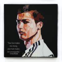 Cristiano Ronaldo #3 คริสเตียโน่ โรนัลโด้ Manchester แมนยู ยูเวนตุส รูปภาพ​ติด​ผนัง​ pop art พร้อมกรอบและที่แขวน ฟุตบอล​ กรอบรูป​​ ของขวัญ​​