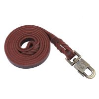 1.85m Pet Dog Traction Rope Strong Durable Leather Dog Training Leash Strap For Medium Large Dog