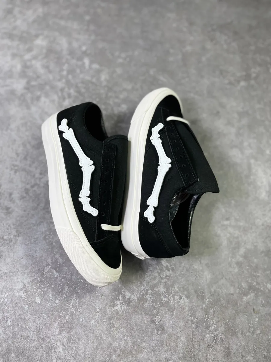 Blends X Vans Vault Bone Co Branded Og Style 36 Black And White Velcro New  Men'S And Women'S Casual Board Shoes Canvas Shoes. Article No.: Vn0A4Bveblk  | Lazada Ph