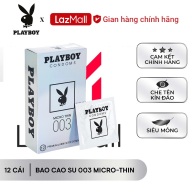 Playboy  Bao cao su Playboy 003 MICRO-THIN 12 bao - Siêu Mỏng thumbnail