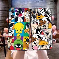 Hot Luxury Cartoon Bunny hare Phone Cover For iPhone 11 12 13 Pro Max X XR XS Max 7 8 Plus 13Mini Black Soft Silicone TPU Case
