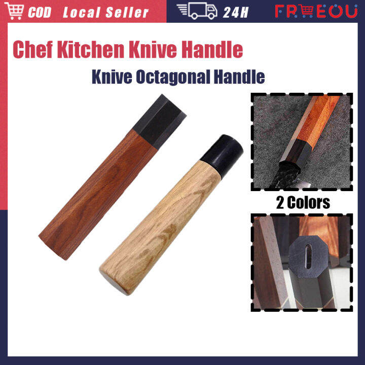 2 Colors Kitchen Knife Octagonal Handle Lump ECO Friendly Wood DIY Kitchen Knives Handle Lazada PH