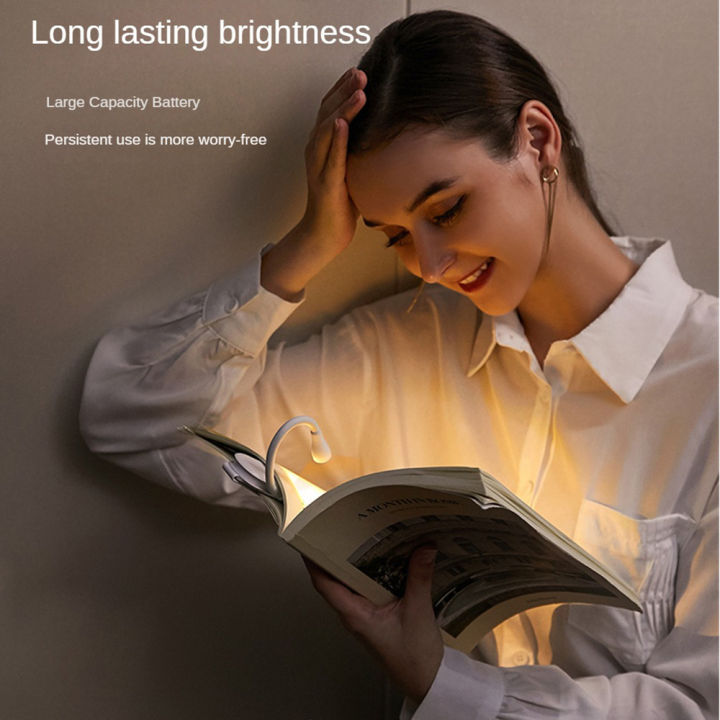 ป้องกันดวงตาคลิปหนังสือแสงสำหรับการเดินทางห้องนอนอ่าน-led-ไฟอ่านหนังสือง่ายคลิปชาร์จหนังสือแสงความสว่างมินิ