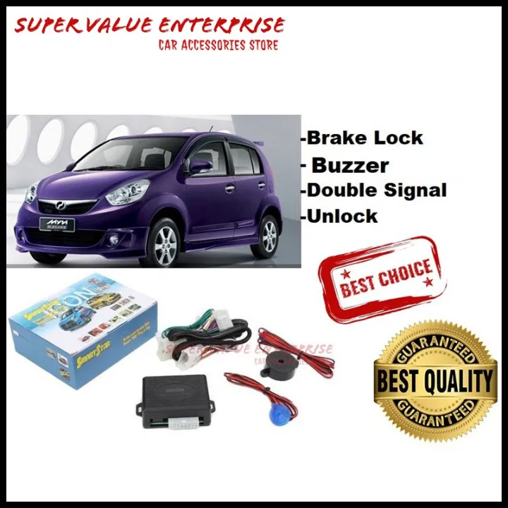 SmartStar Perodua Myvi Icon 20152017 4 in 1 Foot Brake Lock + Alarm